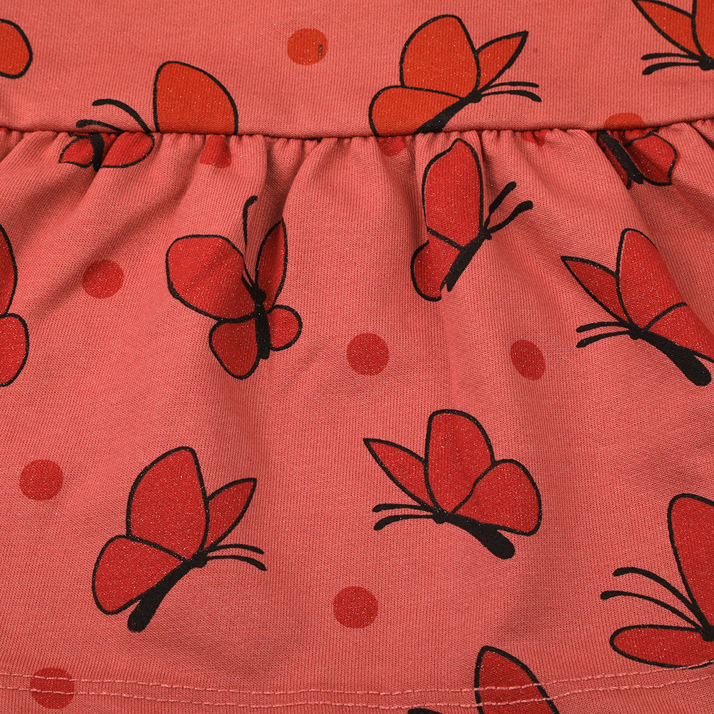 Newborn Girls Full Sleeves Frock - Tea Pink, Newborn Girls Frocks, Chase Value, Chase Value