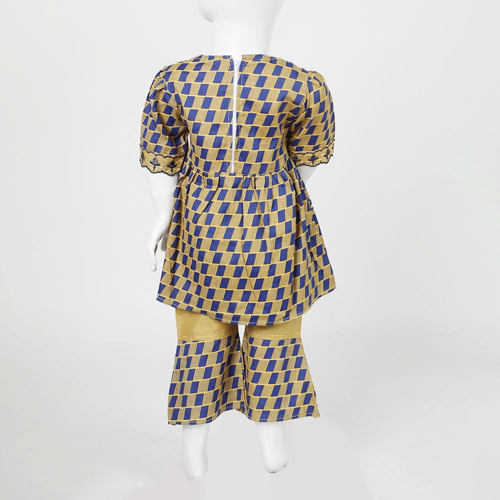 Girls Embroidered Shalwar Suit - Yellow & Blue, Girls Shalwar Kameez, Chase Value, Chase Value