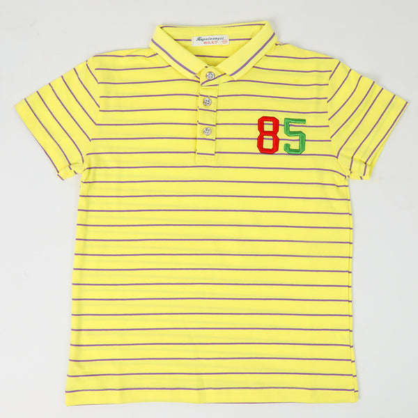 Boys Half Sleeves T-Shirt - Lemon, Boys T-Shirts, Chase Value, Chase Value