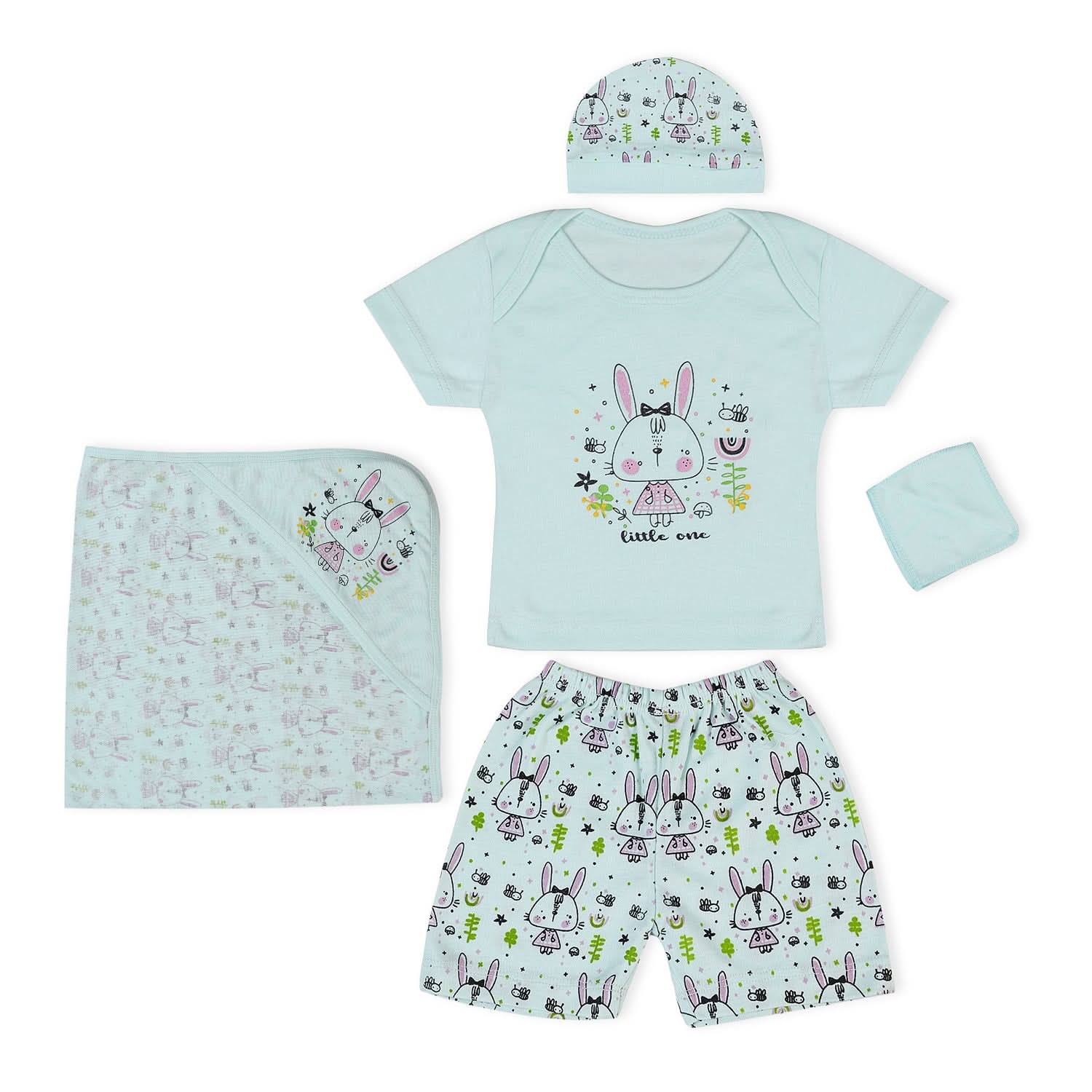 Valuable Newborn 5 Pcs Set For Little One, Wrapping Sheets, Chase Value, Chase Value