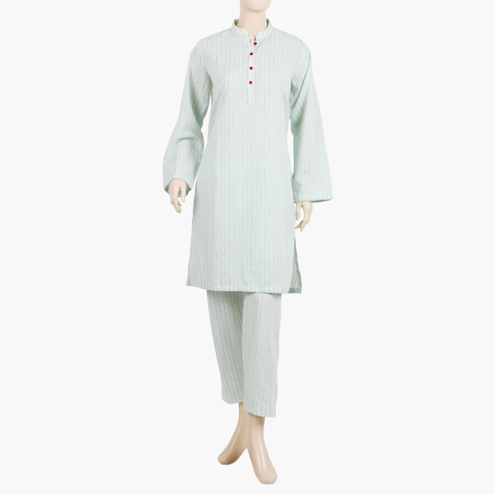 Women's Stripe Shalwar Suit - Mint, Women Shalwar Suits, Chase Value, Chase Value