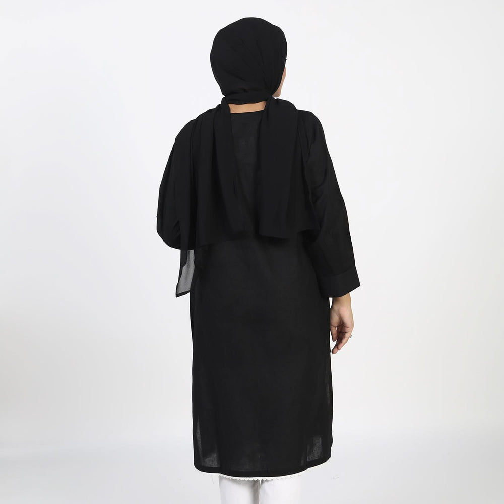Women's Dyed Kurti - Black, Women Ready Kurtis, Chase Value, Chase Value