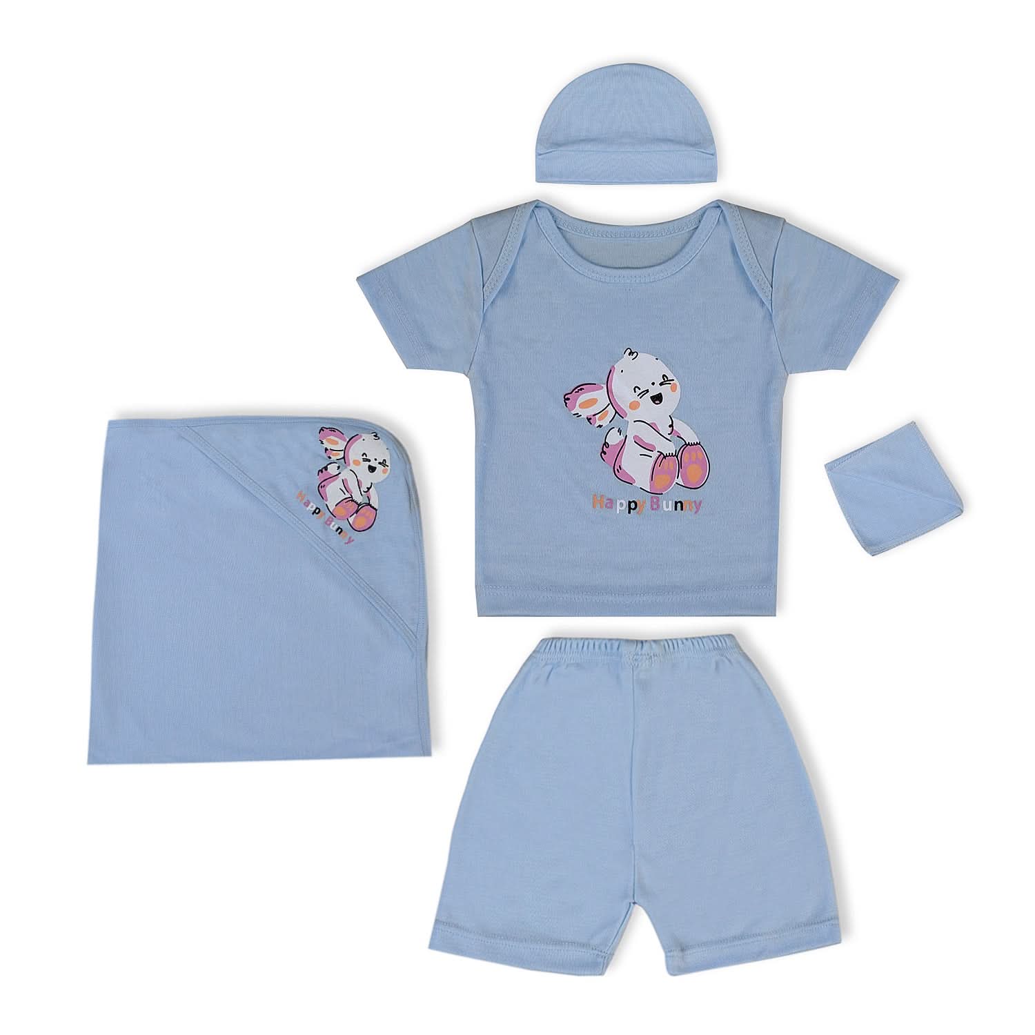 Valuable Newborn 5 Pcs Set For Little One Bunny, Wrapping Sheets, Chase Value, Chase Value