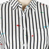 Teen Girls Casual Shirt - White & Black, Girls T-Shirts, Chase Value, Chase Value