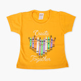 Newborn Girls T-Shirt - Yellow, Newborn Girls T-Shirts, Chase Value, Chase Value