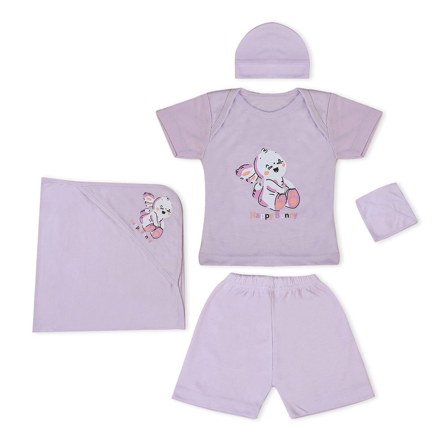 Valuable Newborn 5 Pcs Set For Little One Bunny, Wrapping Sheets, Chase Value, Chase Value