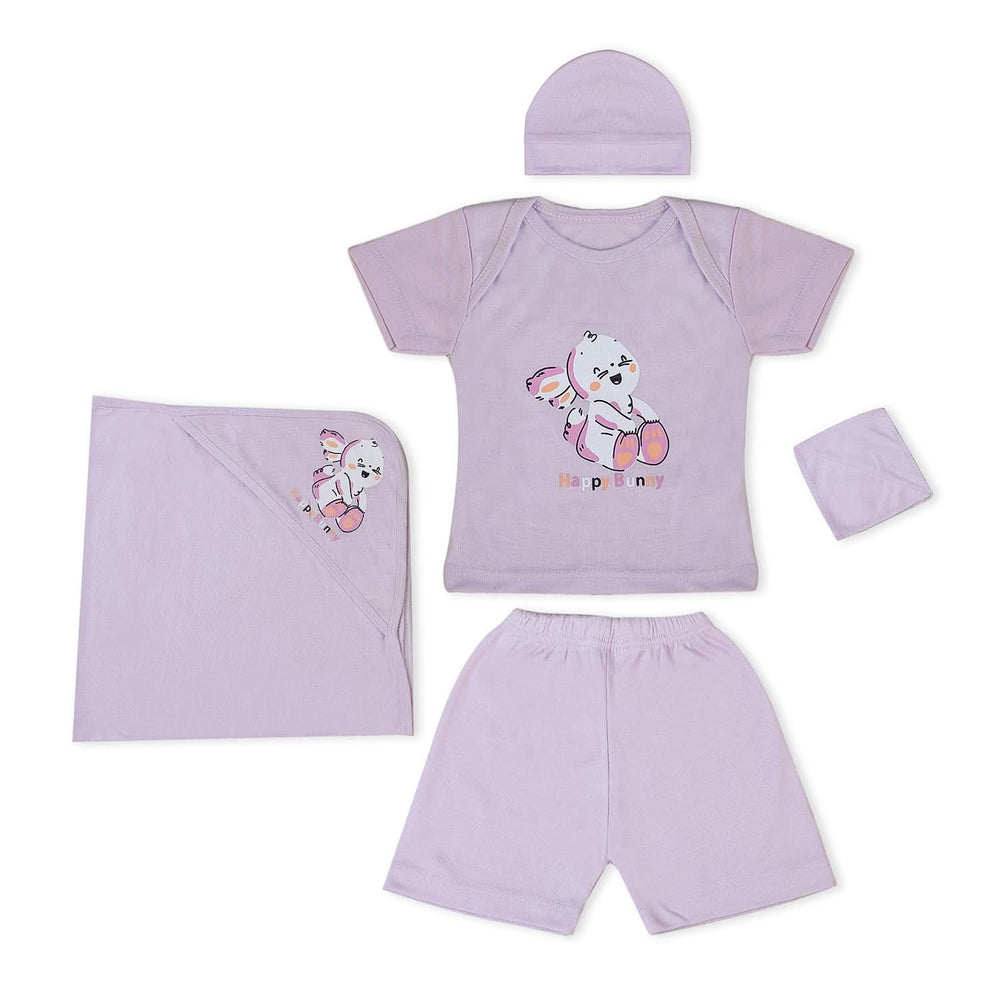 Valuable Newborn 5 Pcs Set For Little One Bunny, Wrapping Sheets, Chase Value, Chase Value