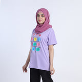 Women's Half Sleeves Printed T-shirt - Purple, Women T-Shirts & Tops, Chase Value, Chase Value
