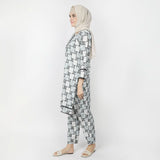 Women's Printed Khaddar Stitched 2pcs Suit - Grey, Women Shalwar Suits, Chase Value, Chase Value