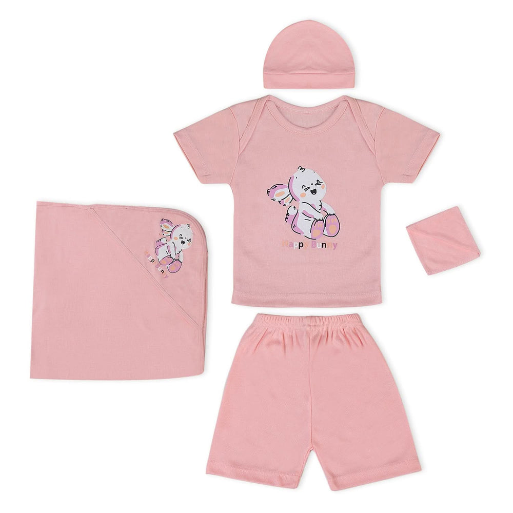 Valuable Newborn 5 Pcs Set For Little One Bunny, Wrapping Sheets, Chase Value, Chase Value