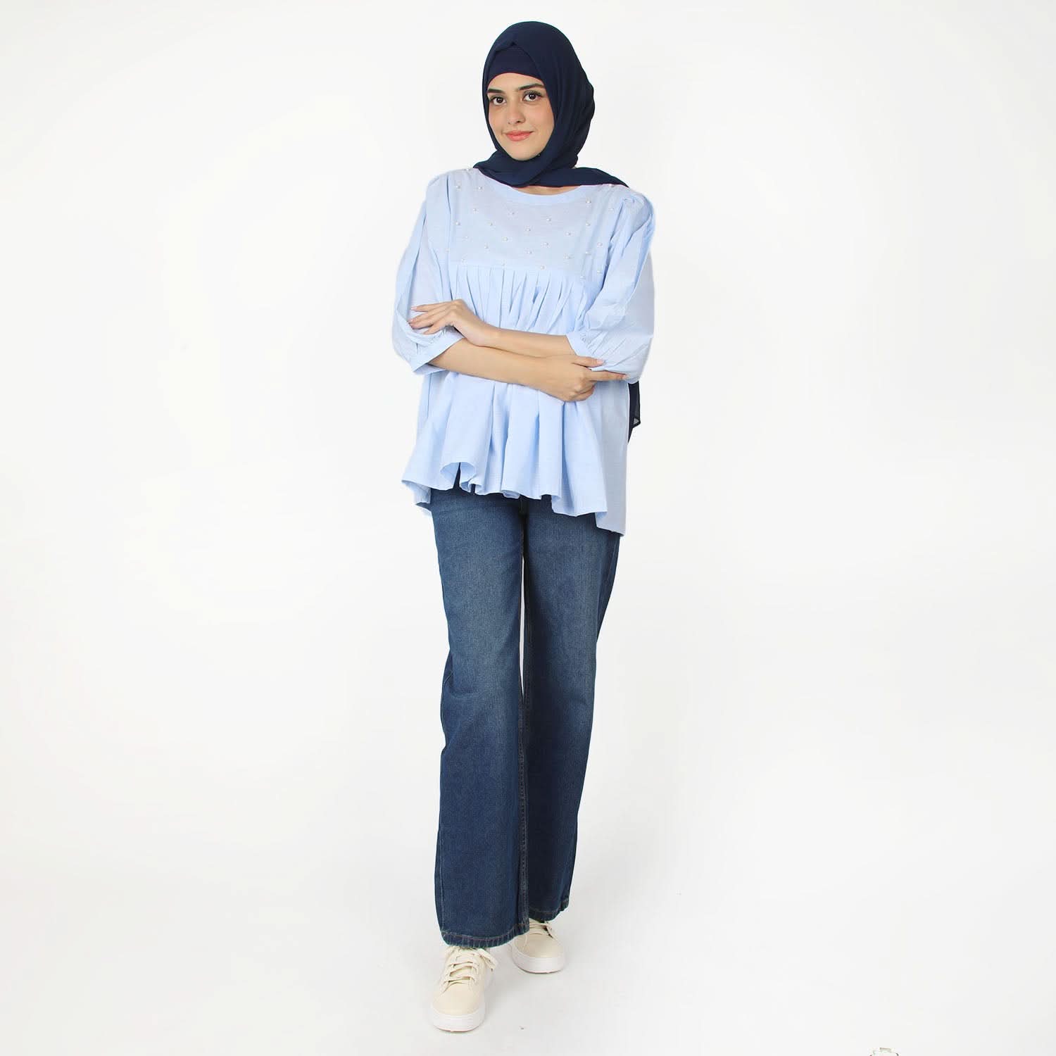 Women's Western Top - Light Blue, Women T-Shirts & Tops, Chase Value, Chase Value