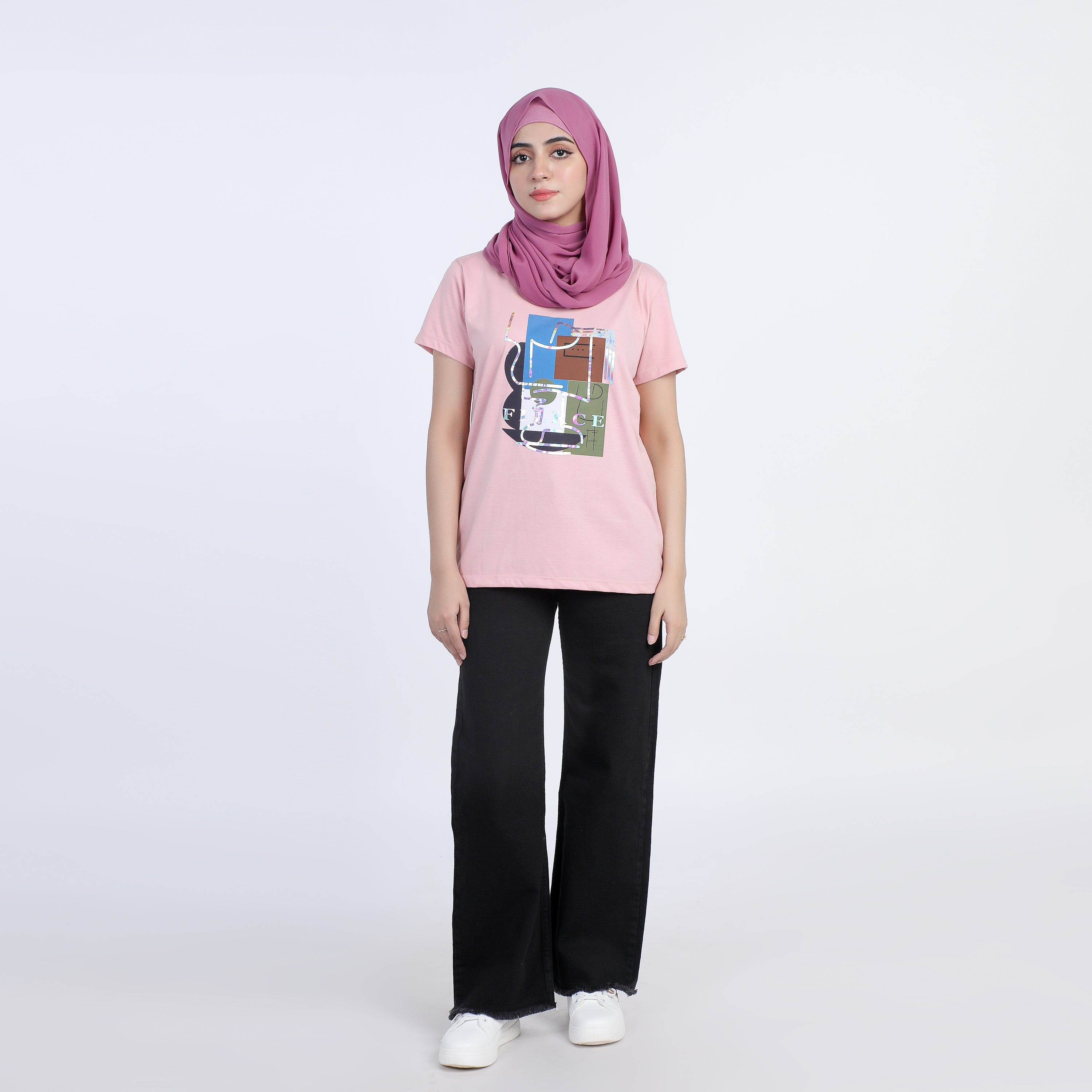 Women's Half Sleeves T-shirt - Tea Pink, Women T-Shirts & Tops, Chase Value, Chase Value