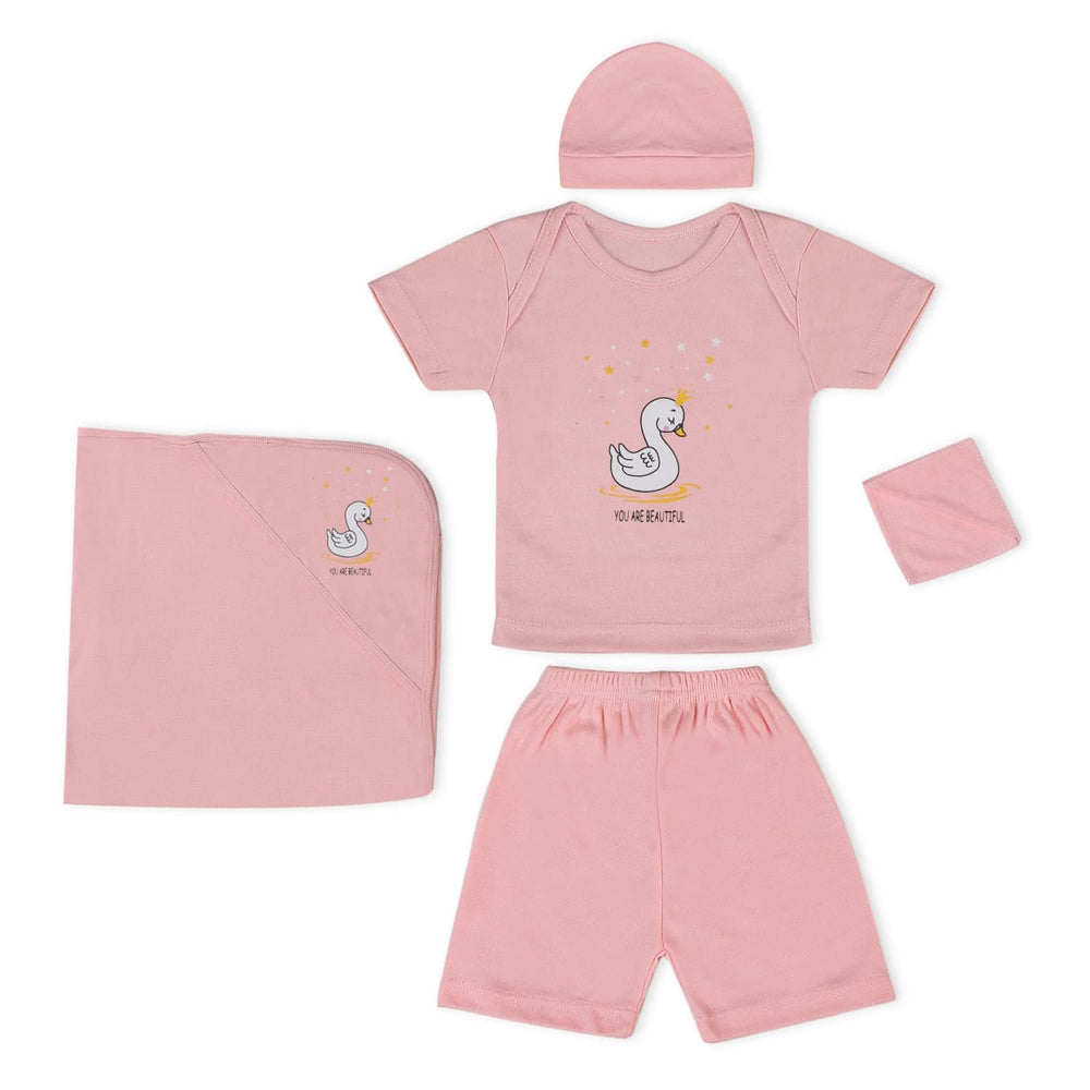Valuable Newborn 5 Pcs Set For Little One Bunny, Wrapping Sheets, Chase Value, Chase Value