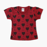 Newborn Girls T-Shirt - Maroon, Newborn Girls T-Shirts, Chase Value, Chase Value