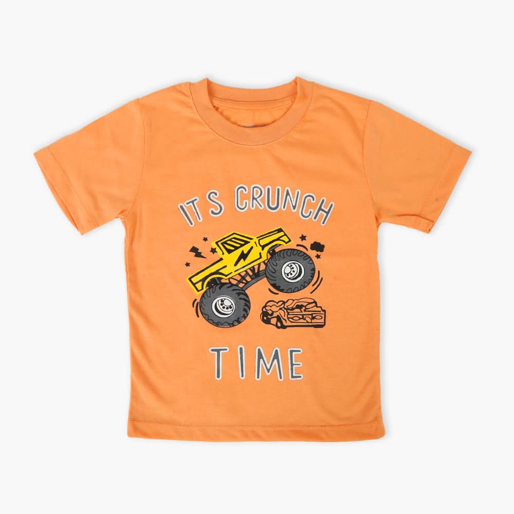 Boys Half Sleeves T-Shirt - Orange, Boys T-Shirts, Chase Value, Chase Value