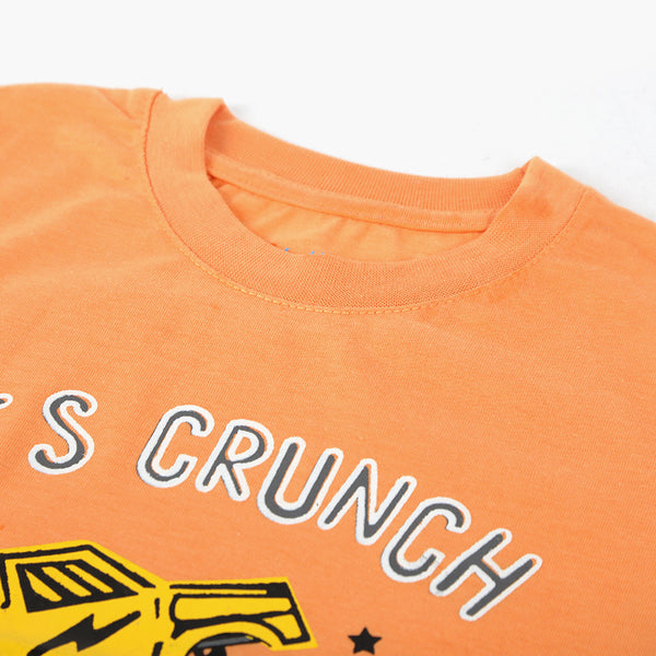 Boys Half Sleeves T-Shirt - Orange