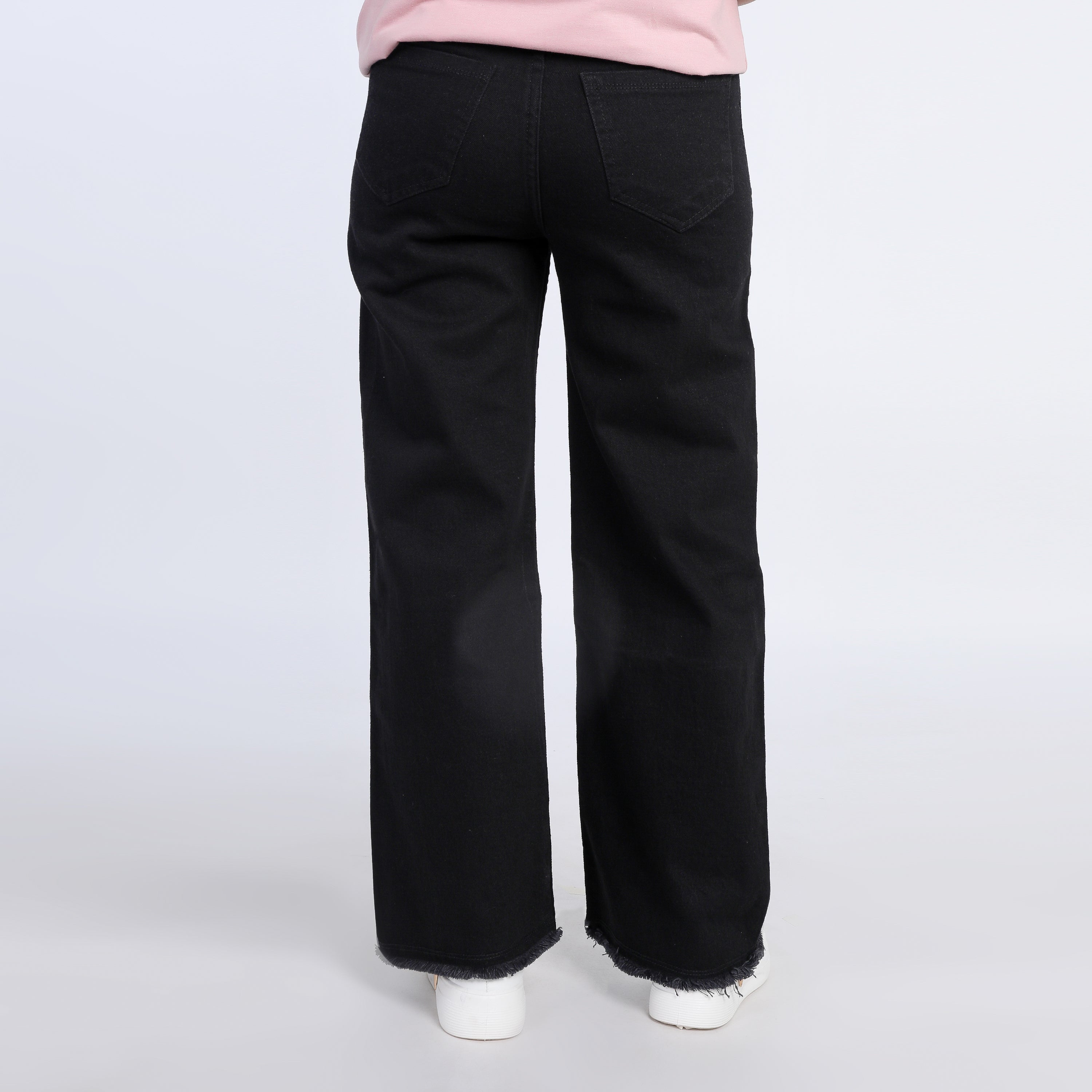 Women's Wide Leg Denim - Black, Women Pants & Tights, Chase Value, Chase Value