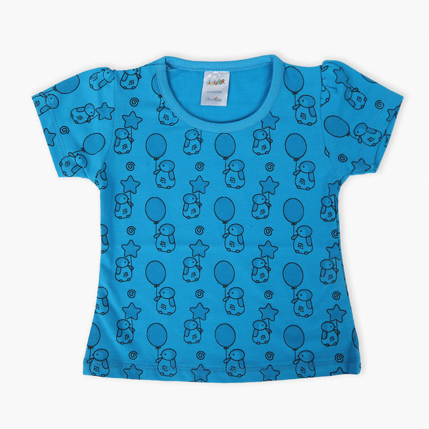 Newborn Girls T-Shirt - Blue