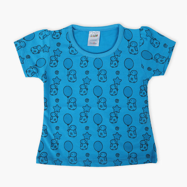 Newborn Girls T-Shirt - Blue