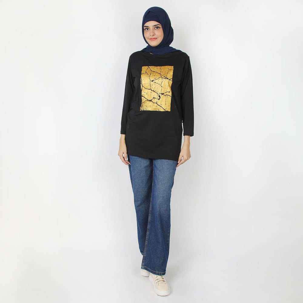 Eminent Women's Full Sleeves T-Shirt - Black, Women T-Shirts & Tops, Eminent, Chase Value