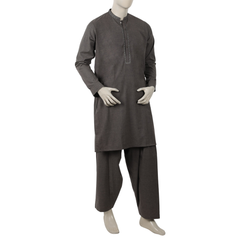 Eminent Men's Kurta Shalwar Suit - Dark Brown