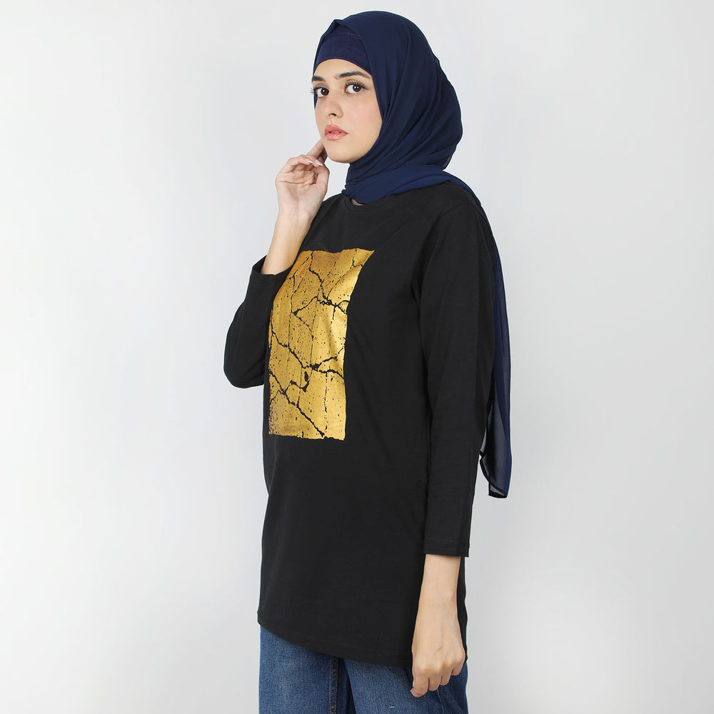 Eminent Women's Full Sleeves T-Shirt - Black, Women T-Shirts & Tops, Eminent, Chase Value