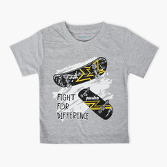 Boys Half Sleeves T-Shirt - Grey, Boys T-Shirts, Chase Value, Chase Value