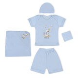 Valuable Newborn 5 Pcs Set For Little One Bunny, Wrapping Sheets, Chase Value, Chase Value