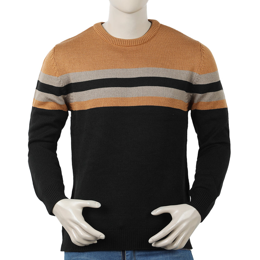 Eminent Men's Full Sleeve Sweaters - Black & Camel