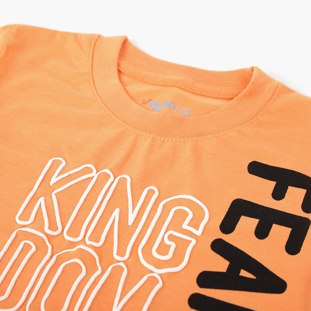 Boys Half Sleeves T-Shirt - Orange, Boys T-Shirts, Chase Value, Chase Value