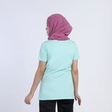 Women's Half Sleeves Printed T-Shirt - Cyan, Women T-Shirts & Tops, Chase Value, Chase Value