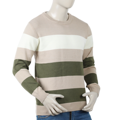 Eminent Men's Full Sleeve Sweaters - Beige & Olive