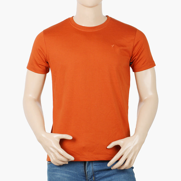 Men's Half Sleeves T-Shirt - Rust