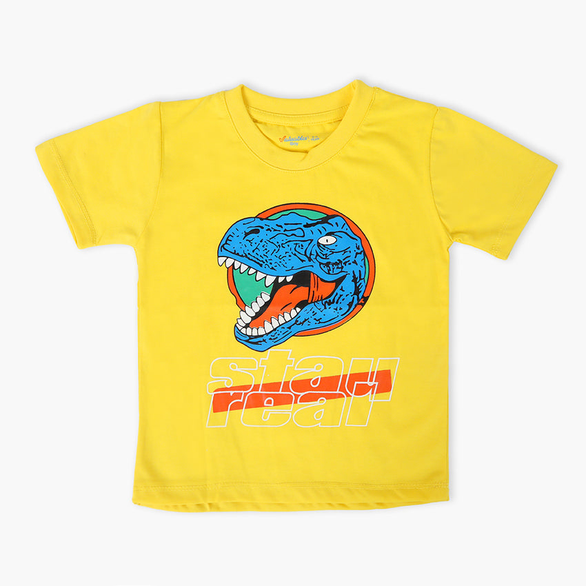 Boys Half Sleeves T-Shirt - Yellow, Boys T-Shirts, Chase Value, Chase Value