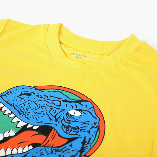 Boys Half Sleeves T-Shirt - Yellow, Boys T-Shirts, Chase Value, Chase Value