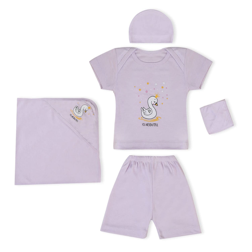 Valuable Newborn 5 Pcs Set For Little One Bunny, Wrapping Sheets, Chase Value, Chase Value