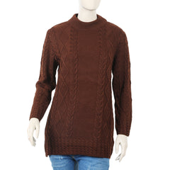 Eminent Women's Full Sleeves Sweaters - Coffee