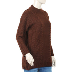 Eminent Women's Full Sleeves Sweaters - Coffee