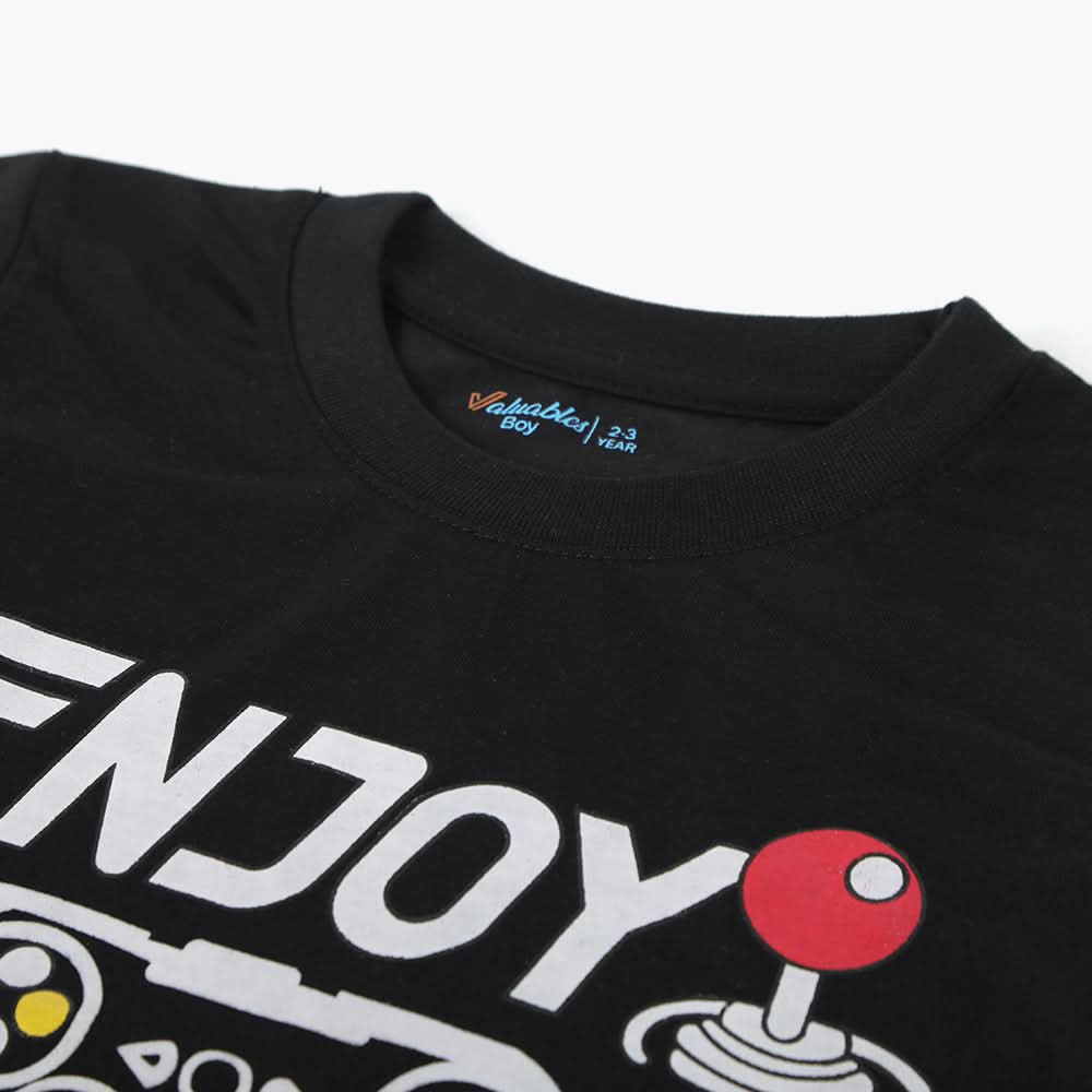 Boys Half Sleeves T-Shirt - Black, Boys T-Shirts, Chase Value, Chase Value