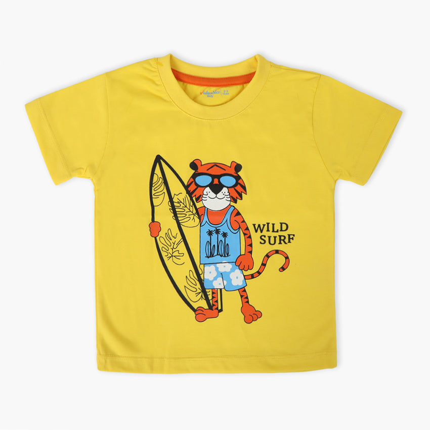 Boys Half Sleeves T-Shirt - Yellow, Boys T-Shirts, Chase Value, Chase Value