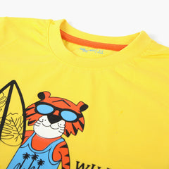 Boys Half Sleeves T-Shirt - Yellow, Boys T-Shirts, Chase Value, Chase Value