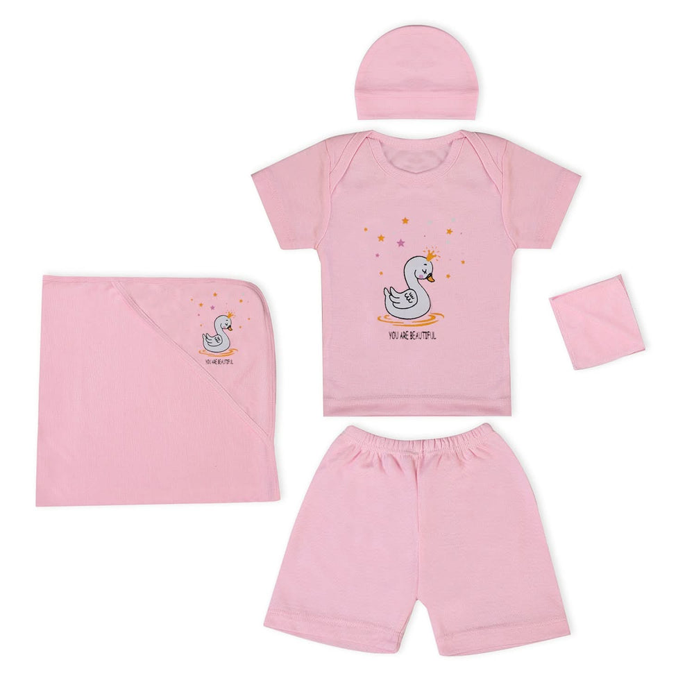 Valuable Newborn 5 Pcs Set For Little One Bunny, Wrapping Sheets, Chase Value, Chase Value