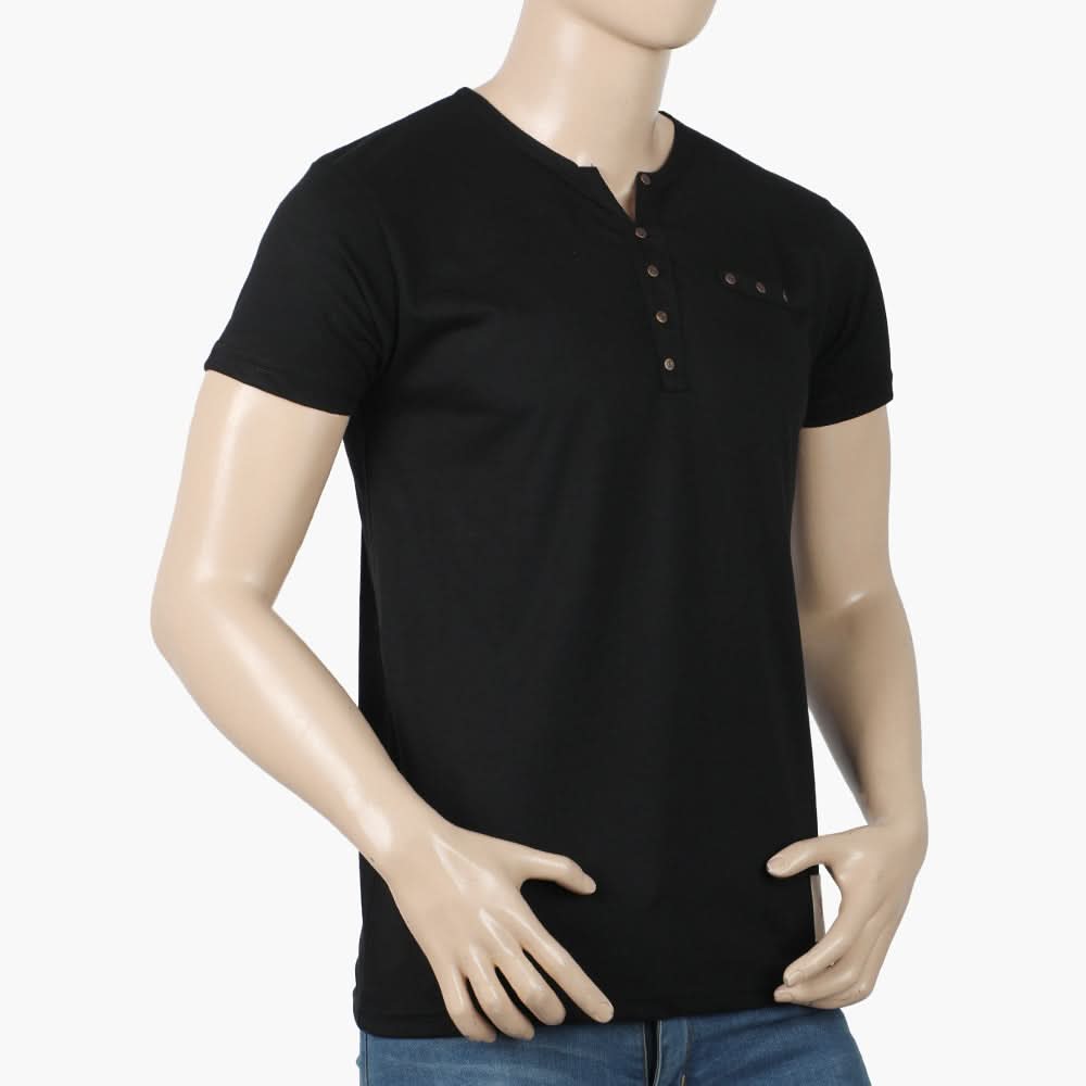 Men's Half Sleeves T-Shirt - Black, Men's T-Shirts & Polos, Chase Value, Chase Value