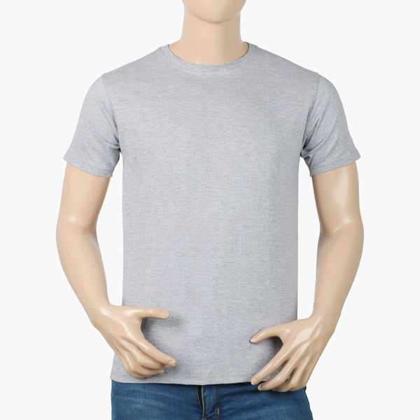 Valuable Men's Half Sleeves Round Neck T-Shirt - Ash Grey