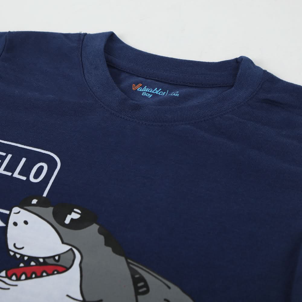 Boys Half Sleeves T-Shirt - Navy Blue, Boys T-Shirts, Chase Value, Chase Value
