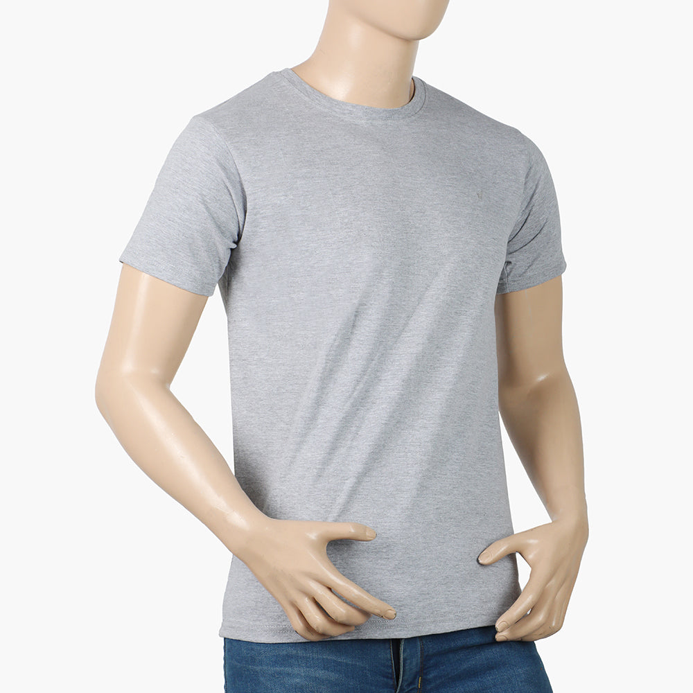 Valuable Men's Half Sleeves Round Neck T-Shirt - Ash Grey, Men's T-Shirts & Polos, Chase Value, Chase Value