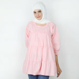 Women's Check Frill Top - Light Pink, Women T-Shirts & Tops, Chase Value, Chase Value