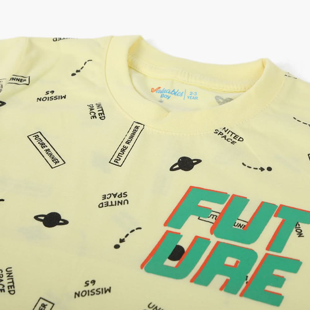 Boys Half Sleeves T-Shirt - Yellow, Boys T-Shirts, Chase Value, Chase Value