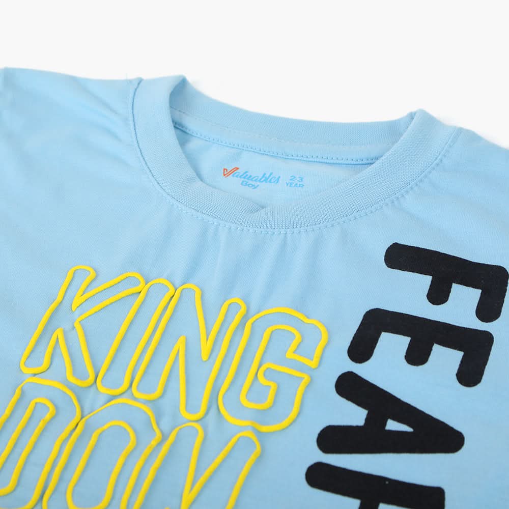 Boys Half Sleeves T-Shirt - Light Blue, Boys T-Shirts, Chase Value, Chase Value