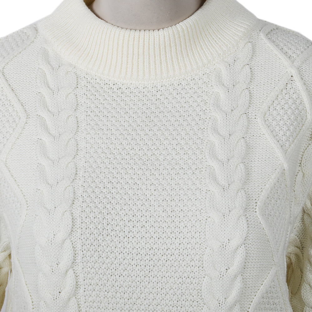 Eminent Women's Full Sleeves Sweaters - Off White, Women Sweaters, Eminent, Chase Value